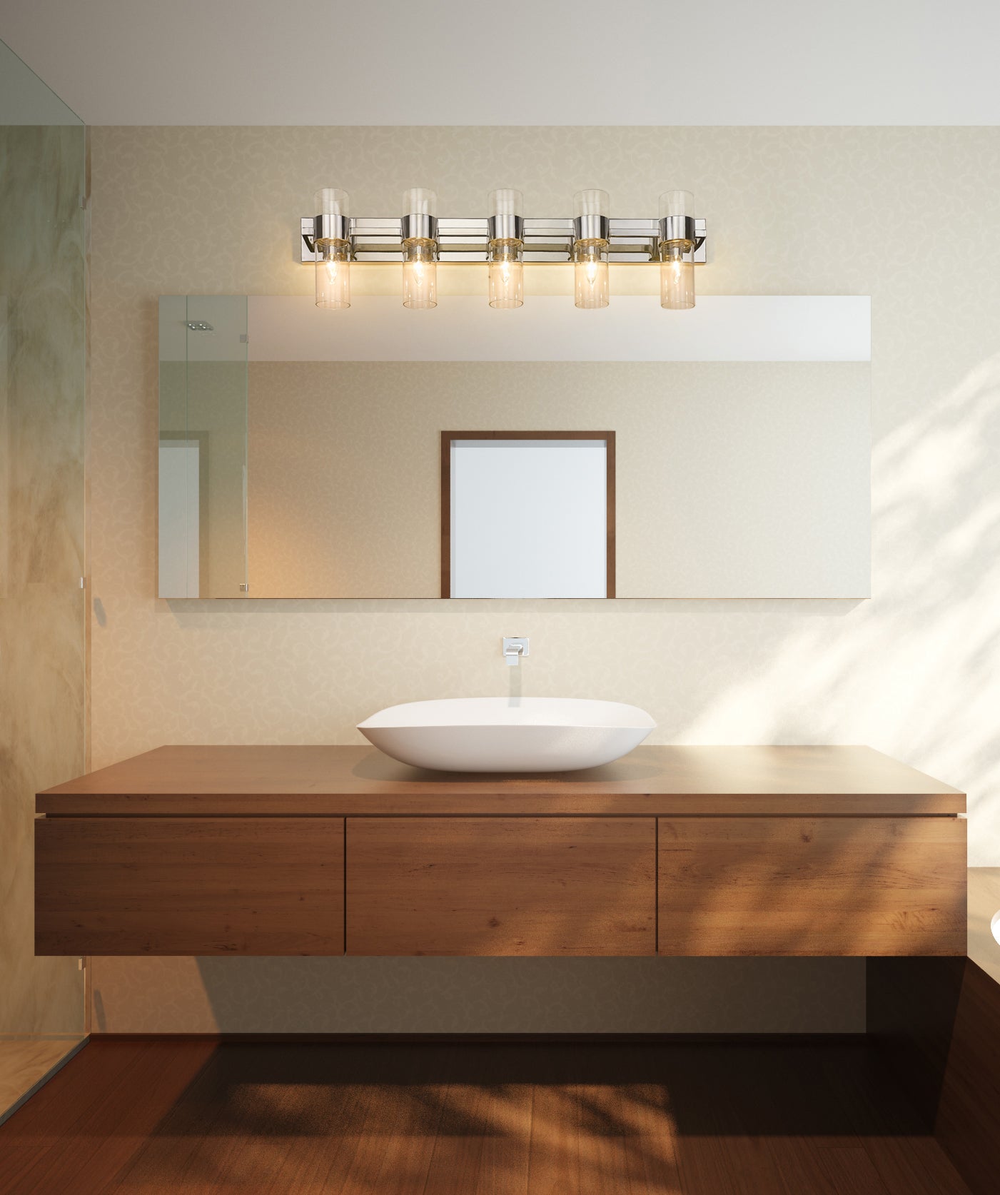 343-5V-PN - Lawson 5 Light 38" Vanity - Polished Nickel
