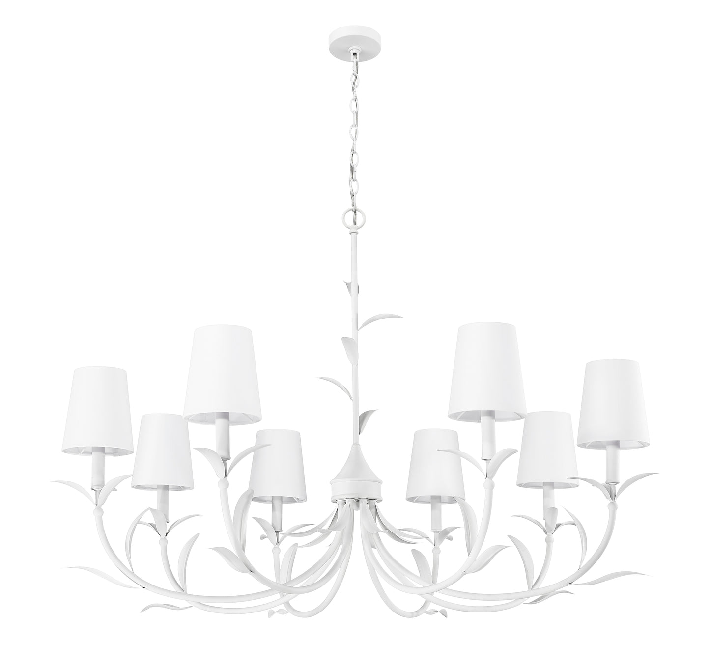 830-42TXWH - Aslin 8 Light 42" Chandelier - Textured White