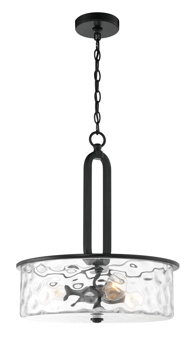 54293-FB - Collins 3 Light 18" Wide Pendant - Flat Black