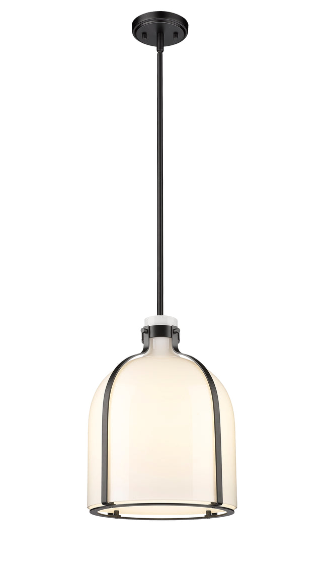 818-12MB - Pearson 1 Light 12" Pendant - Matte Black
