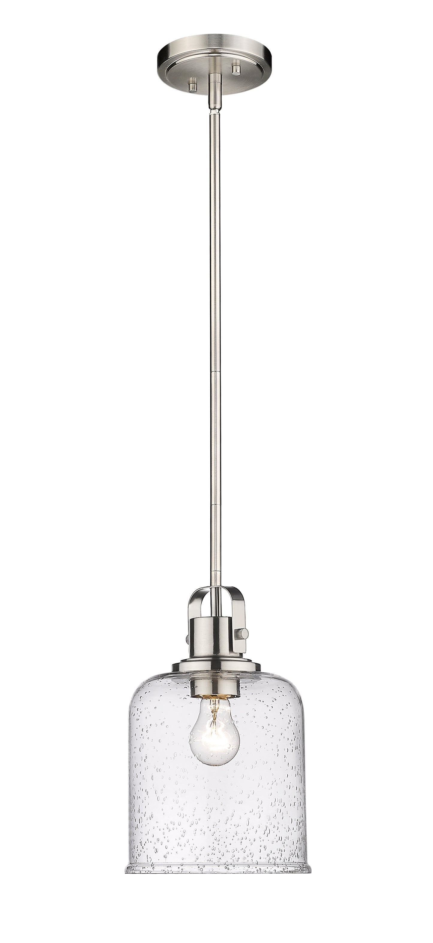 340P8-BN - Kinsley 1 Light 8" Pendant - Brushed Nickel