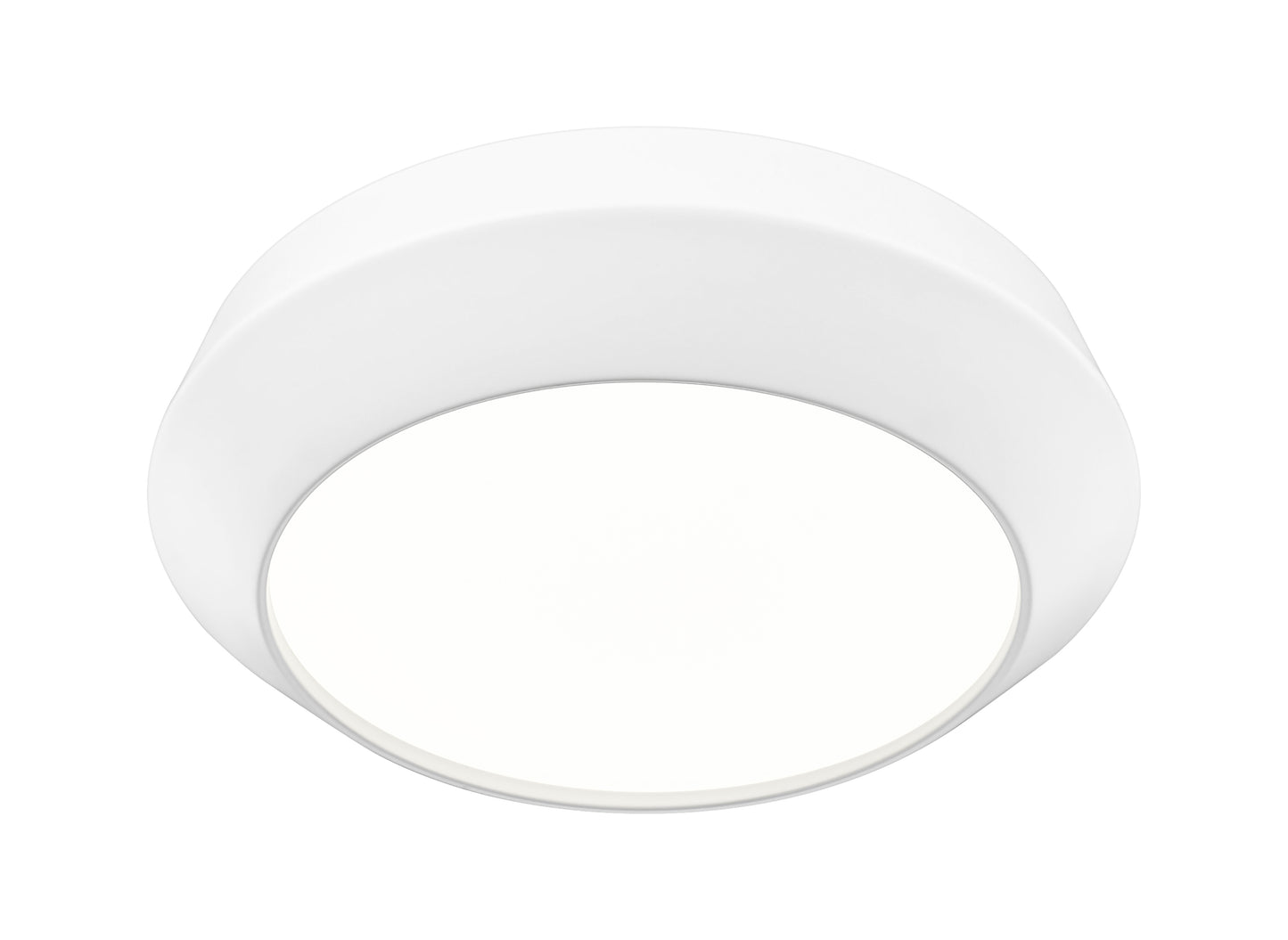 7701F12-MW-LED - Quasars 1 Light Flush 12" Mount - Matte White