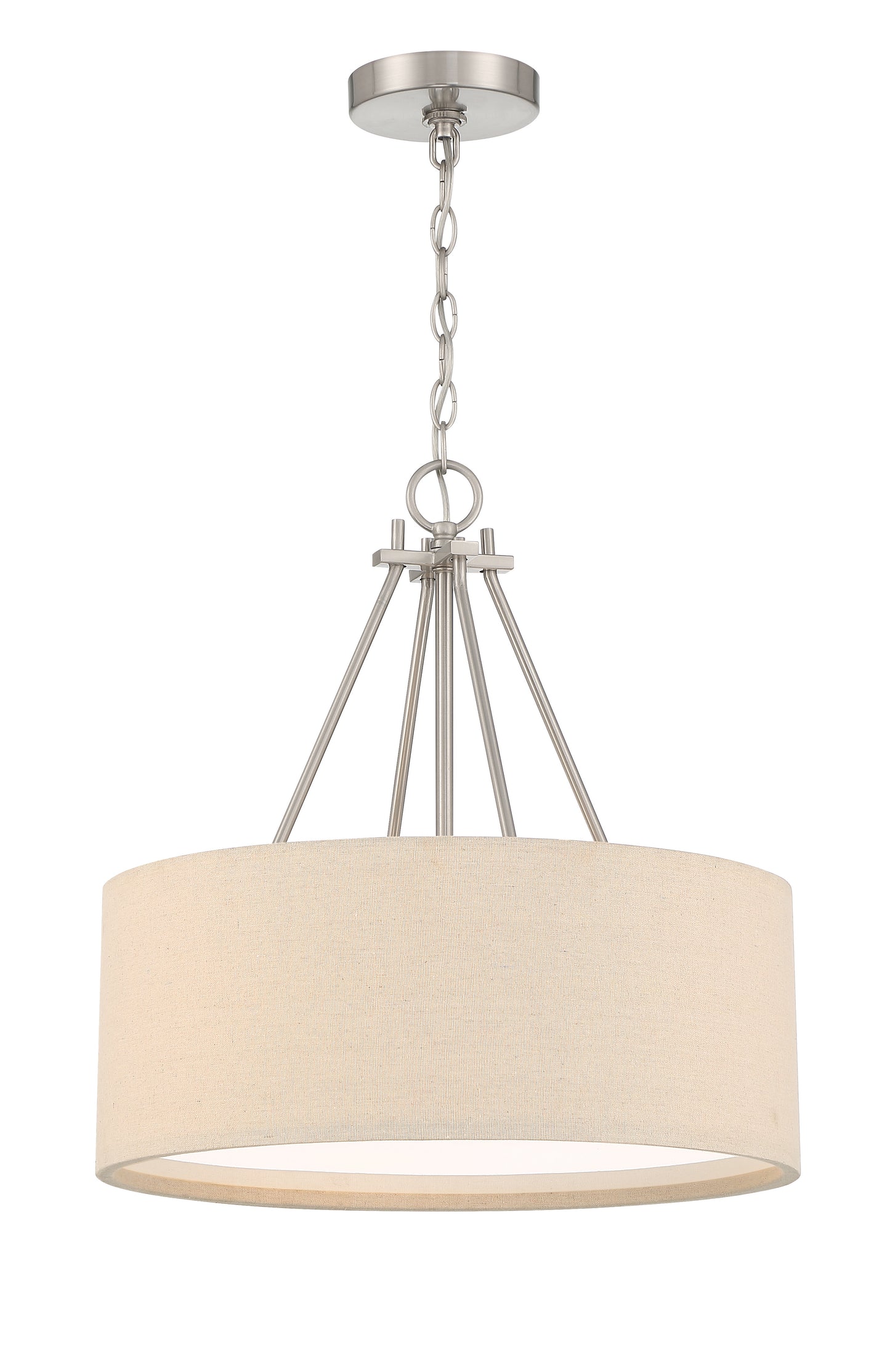 56593-BNK - Duke 3 Light 18" Wide Pendant - Brushed Nickel
