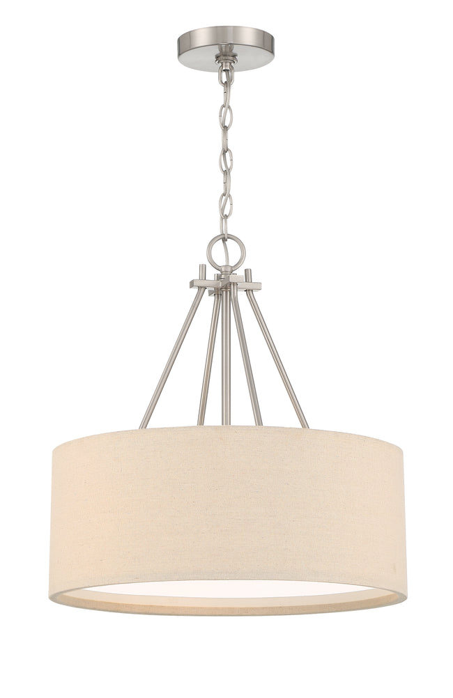 56593-BNK - Duke 3 Light 18" Wide Pendant - Brushed Nickel