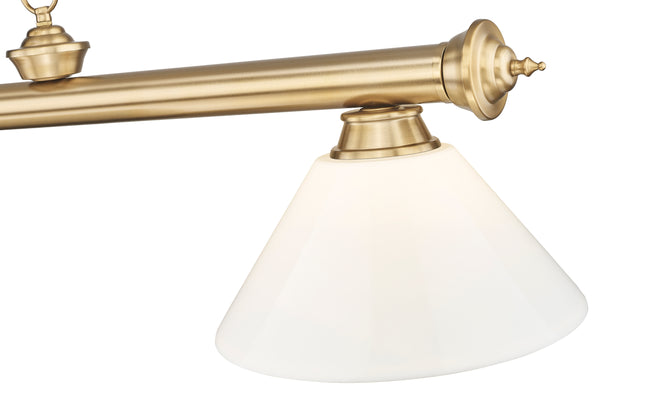 2306-4HBR-PWH - Cordon 4 Light 81" Billiard - Heritage Brass