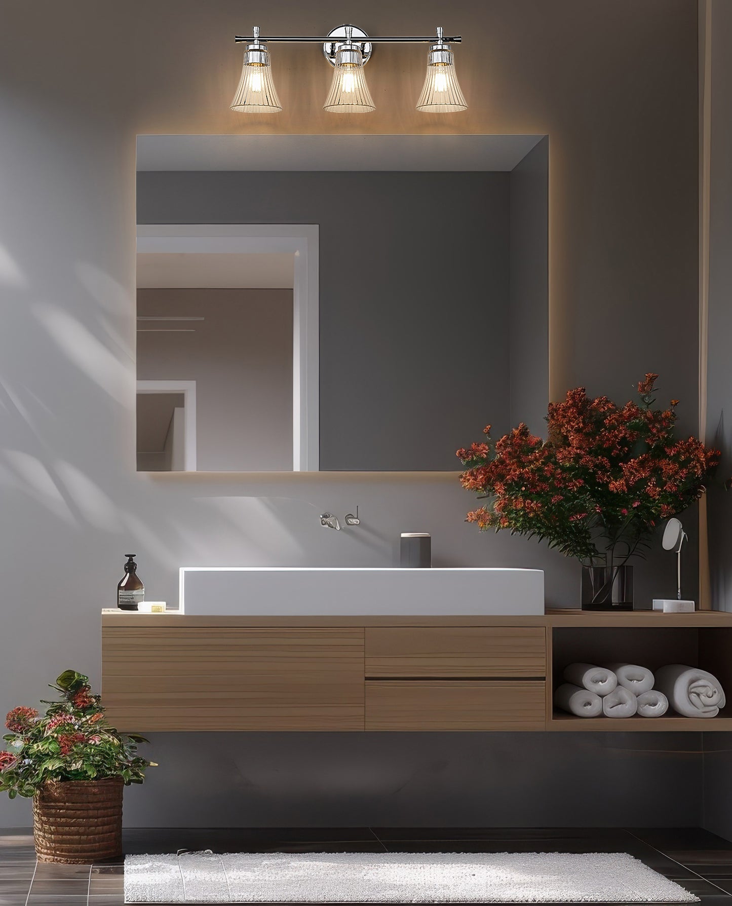 7519-3V-CH - Belle 3 Light 24" Vanity - Chrome