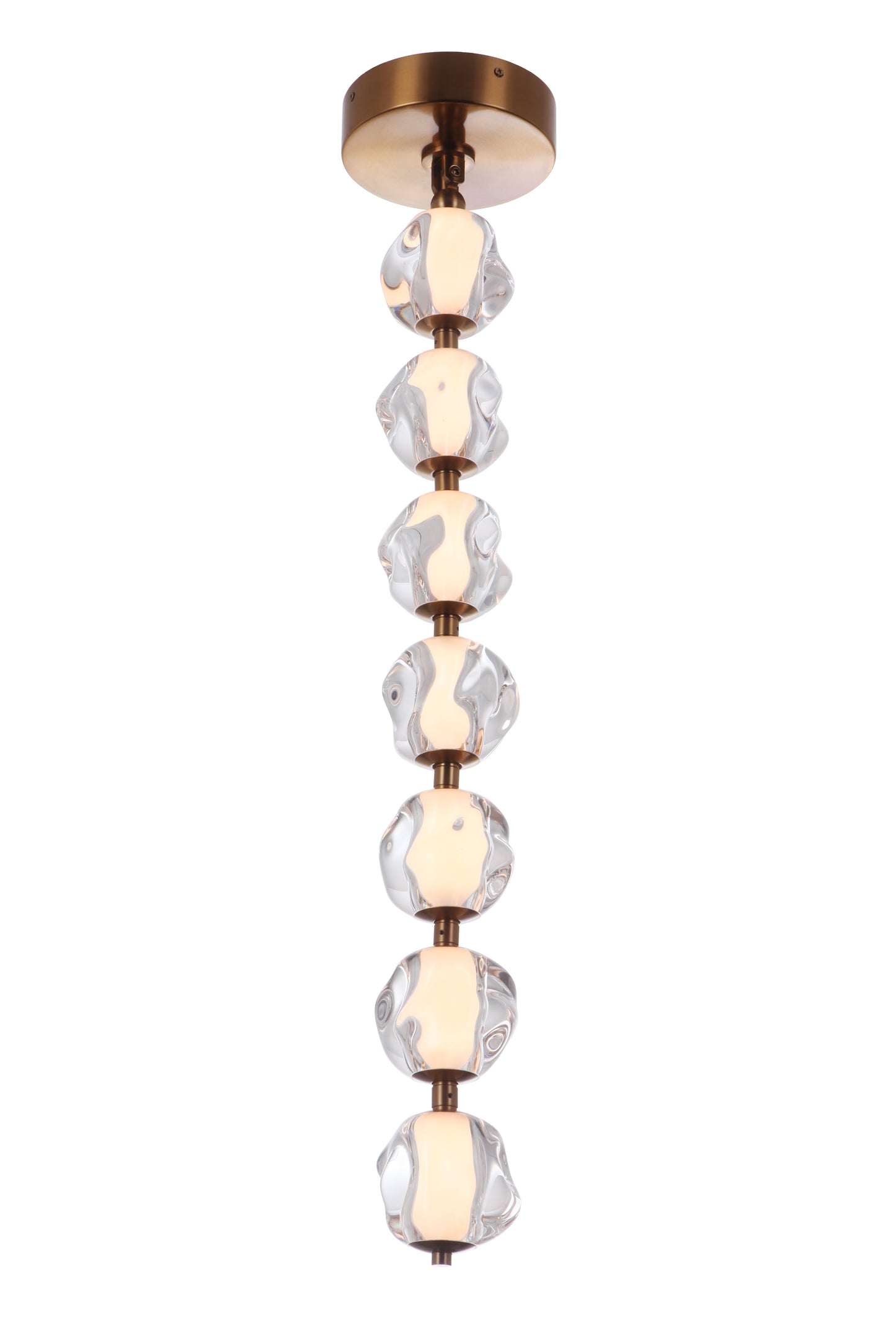 59491-SB-LED - Jackie 7.13" Wide Pendant - Satin Brass