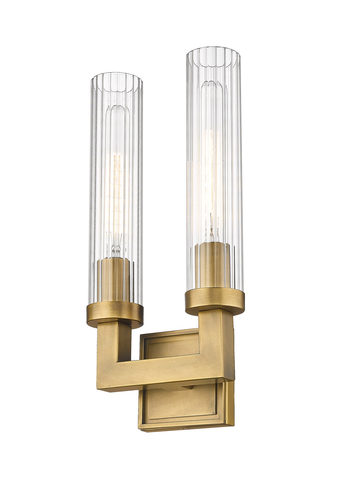 3031-2S-RB - Beau 2 Light Wall 17" Sconce - Rubbed Brass
