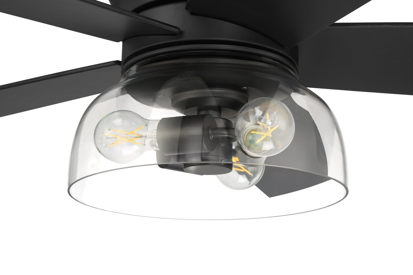 GBN52FB5-NWF - Gibson 52" Ceiling fan no Wifi 52" 5 Blade Ceiling Fan with Light Kit - Flat Black
