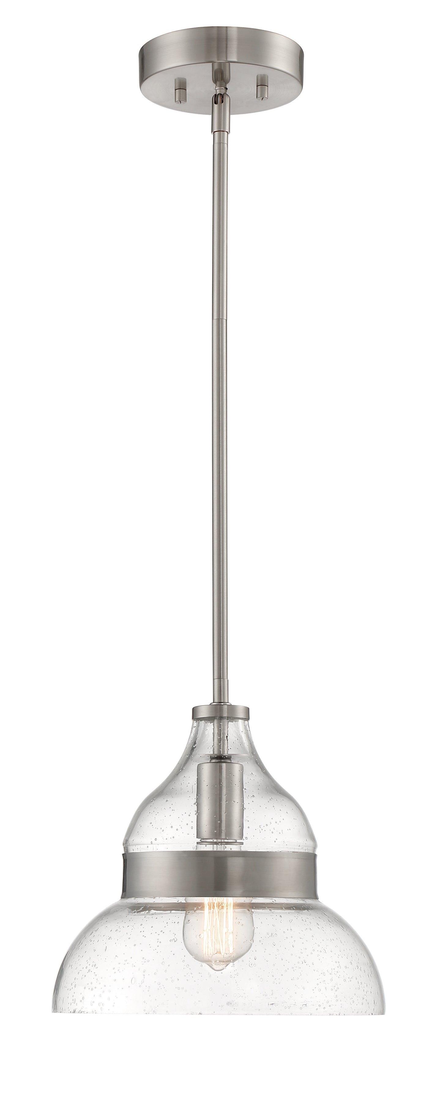 P960BNK1 - Pendant 1 Light 10.5" Wide Mini Pendant - Brushed Nickel