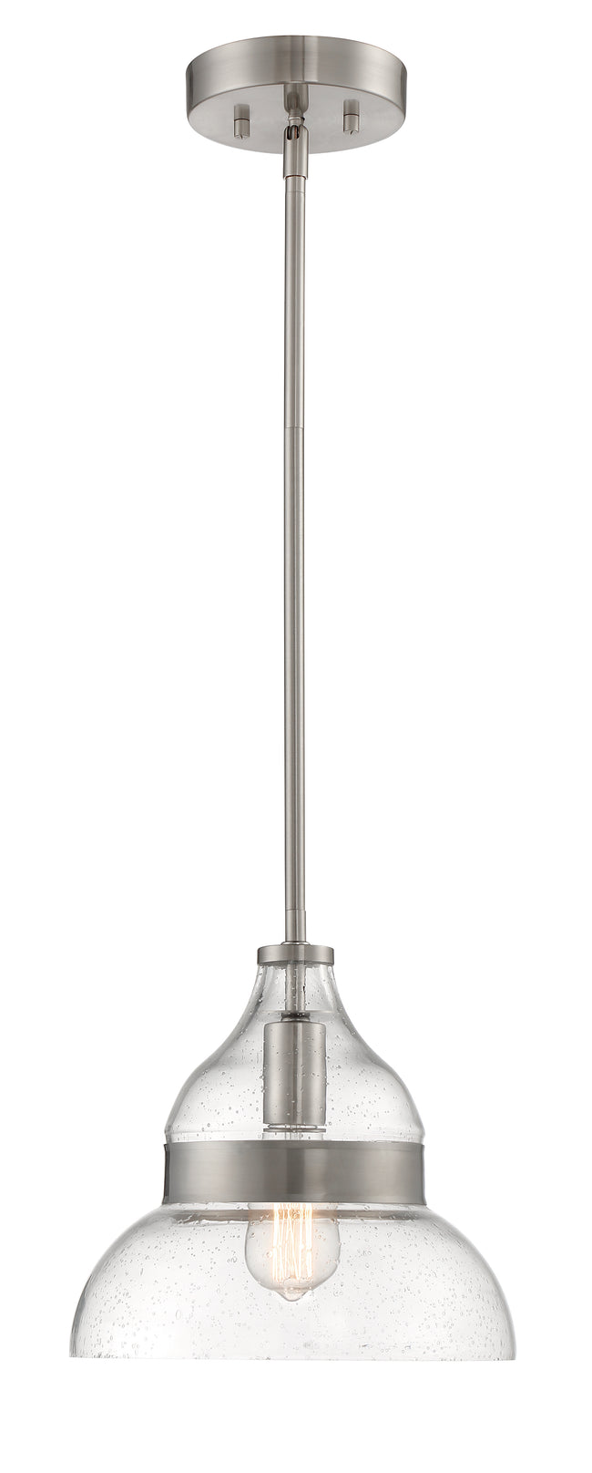 P960BNK1 - Pendant 1 Light 10.5" Wide Mini Pendant - Brushed Nickel