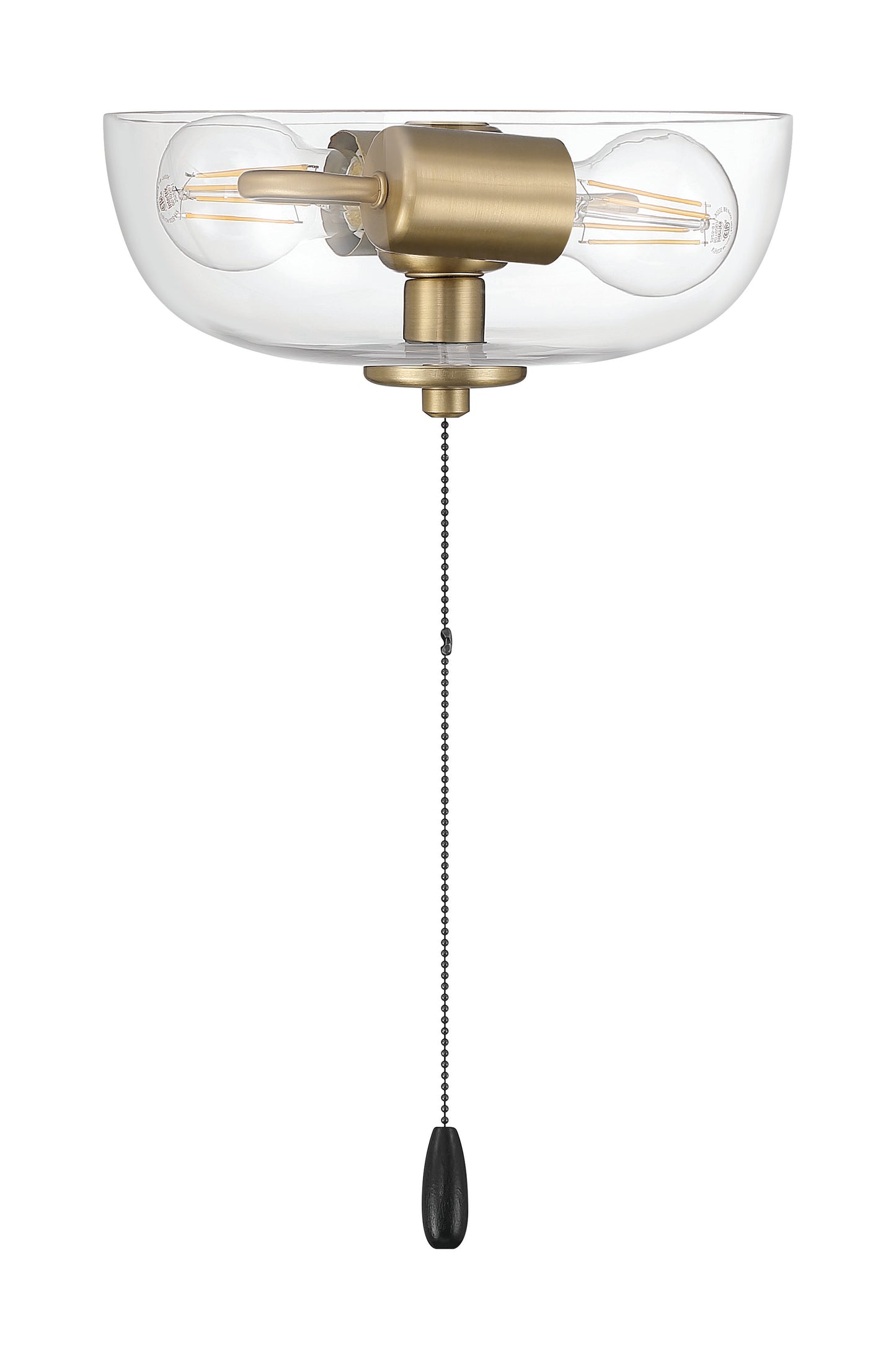 LK2601-2L-SB - 2 Light Bowl Light Kit in Satin Brass (Clear Glass)