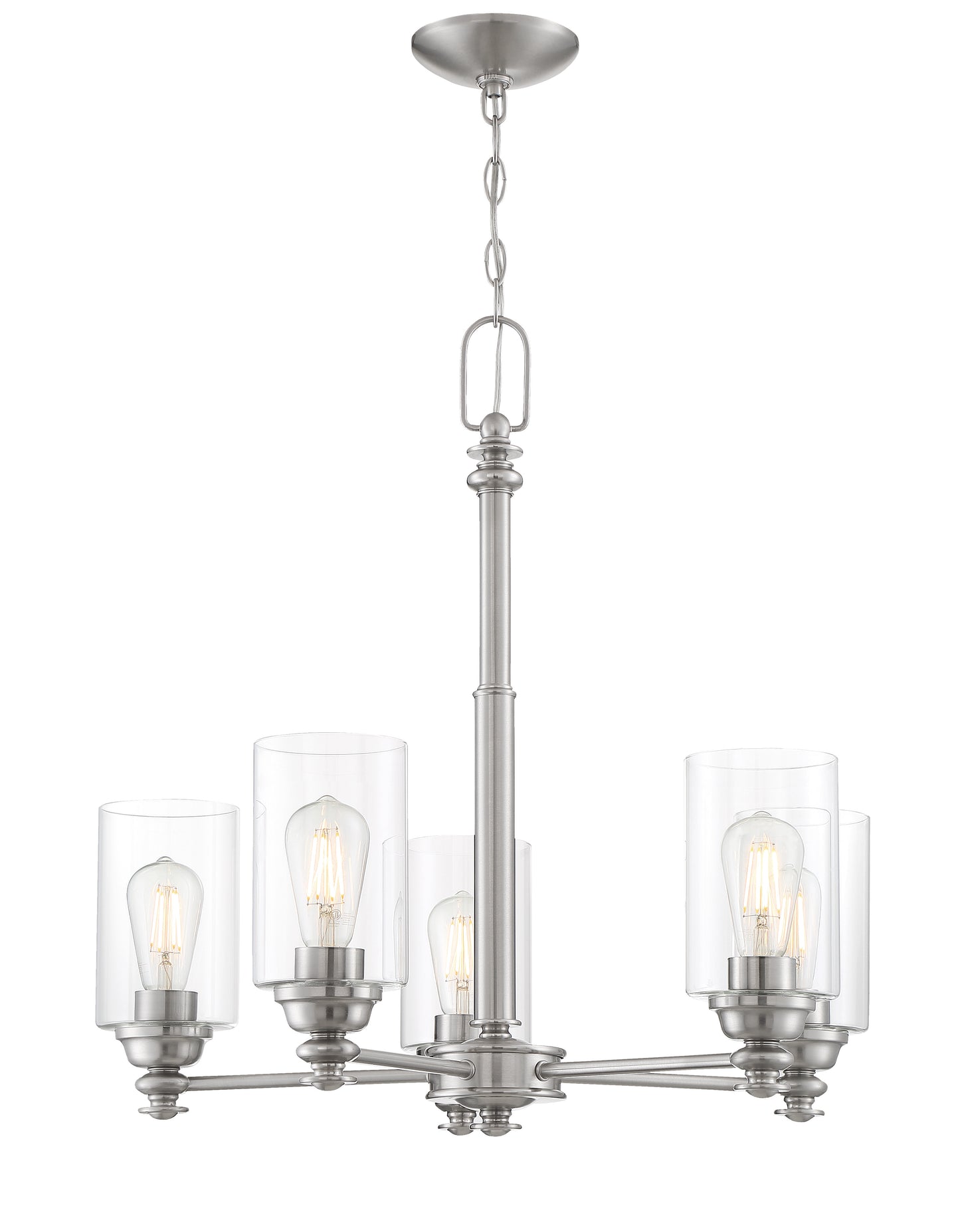 49825-BNK-C - Dardyn 5 Light 25" Wide Chandelier - Brushed Nickel