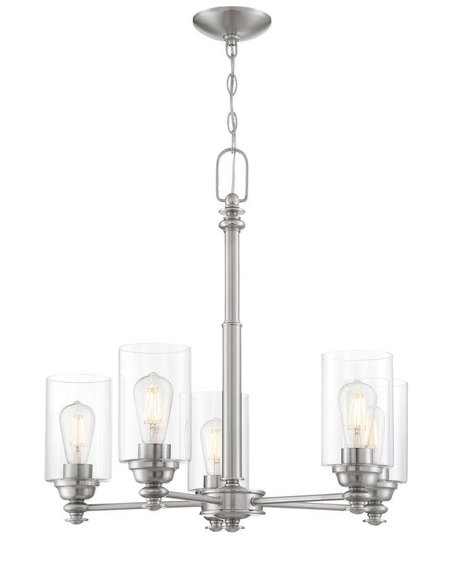 49825-BNK-C - Dardyn 5 Light 25" Wide Chandelier - Brushed Nickel