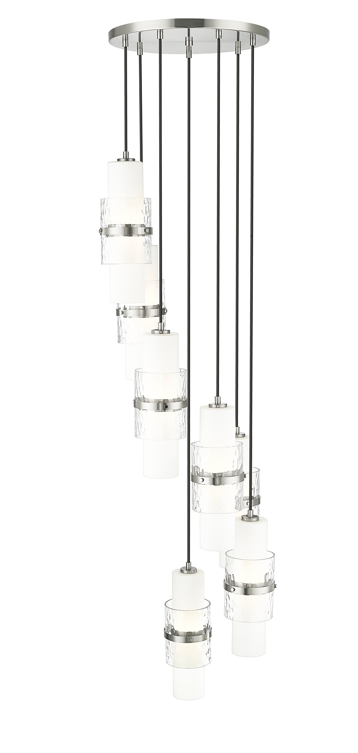 1946P-7R-BN - Cayden 7 Light 18" Chandelier - Brushed Nickel