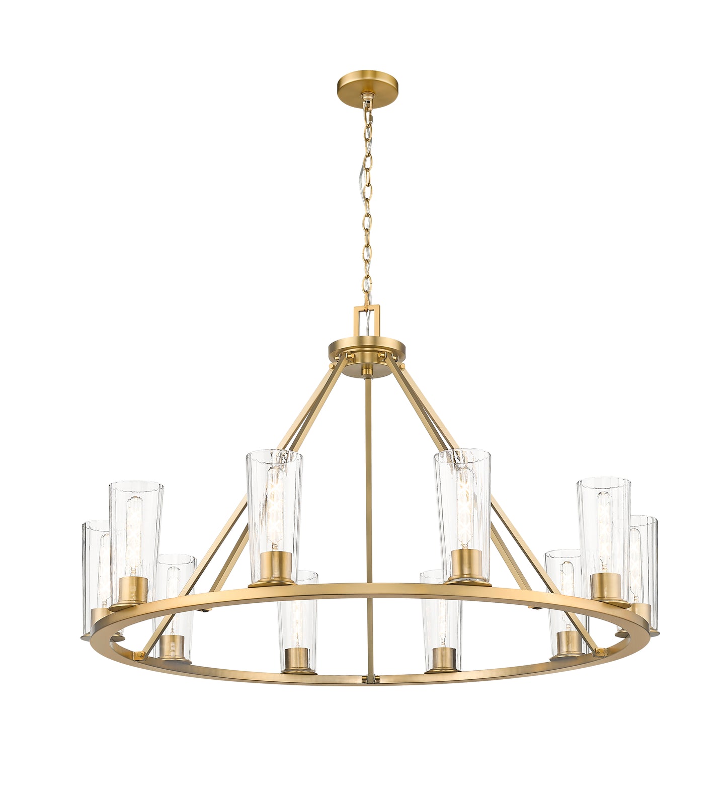 826-10MGLD - Titus 10 Light 46" Chandelier - Modern Gold
