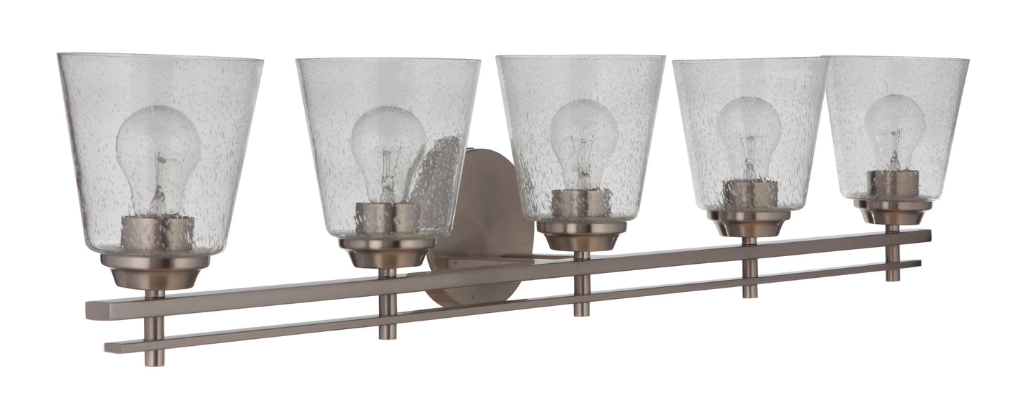 19642BNK5 - Drake 5 Light 42" Wide Vanity Light - Brushed Nickel