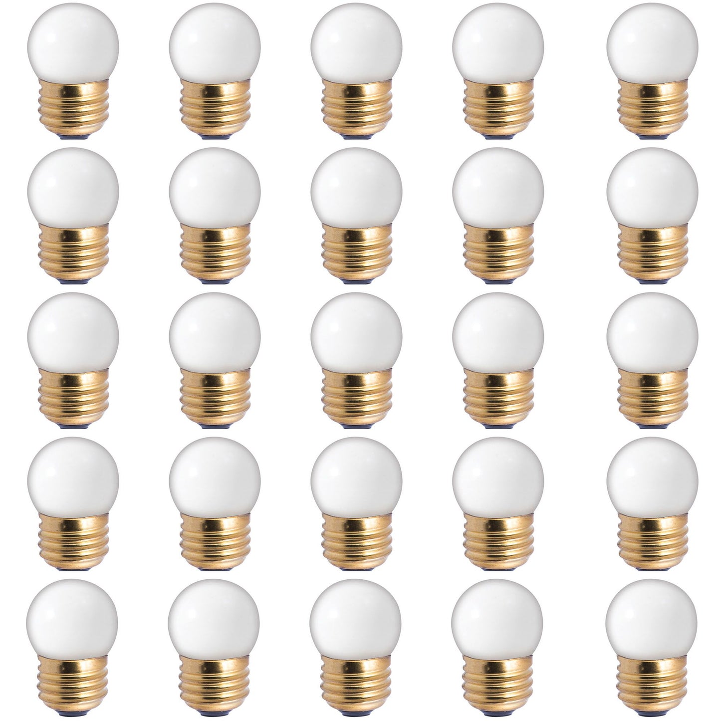 702007 - Dimmable Ceramic White S11 Incandescent Light Bulb - 7.5 Watt - 2700K - 25 Pack