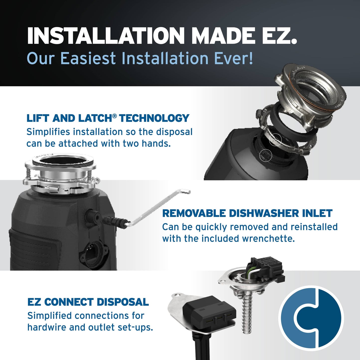 79850K-ISE - Pro 750 Garbage Disposal with Cord - 3/4 HP