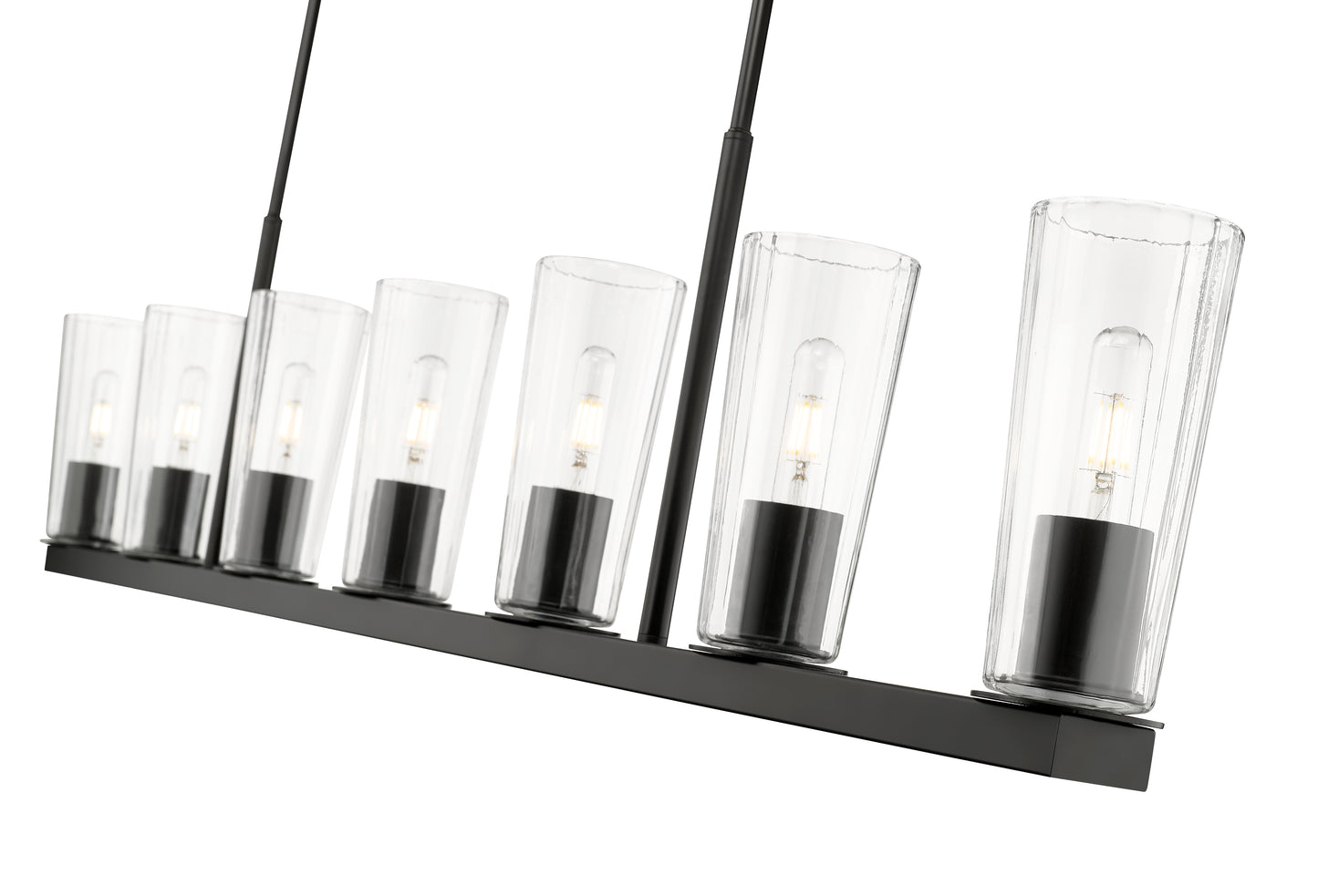 826-7L-MB - Titus 7 Light Linear 64" Chandelier - Matte Black