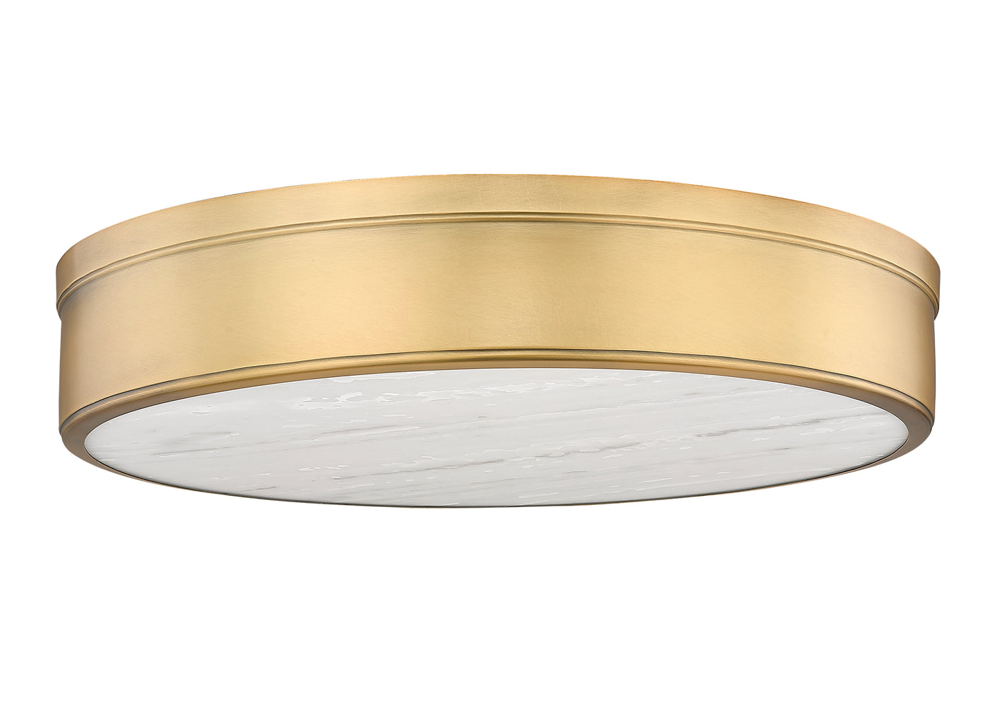 1944F22-RB-LED - Anders 3 Light Flush 22" Mount - Rubbed Brass