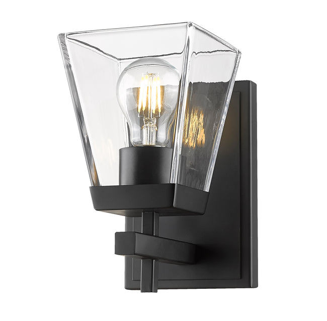 819-1S-MB - Lauren 1 Light Wall 8" Sconce - Matte Black