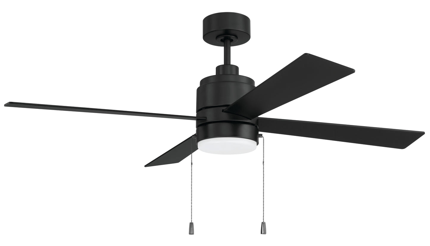 EMCY52FB4-PC - Energy Star McCoy 52" 4 Blade Ceiling Fan 52" 4 Blade Ceiling Fan with Light Kit - Flat Black