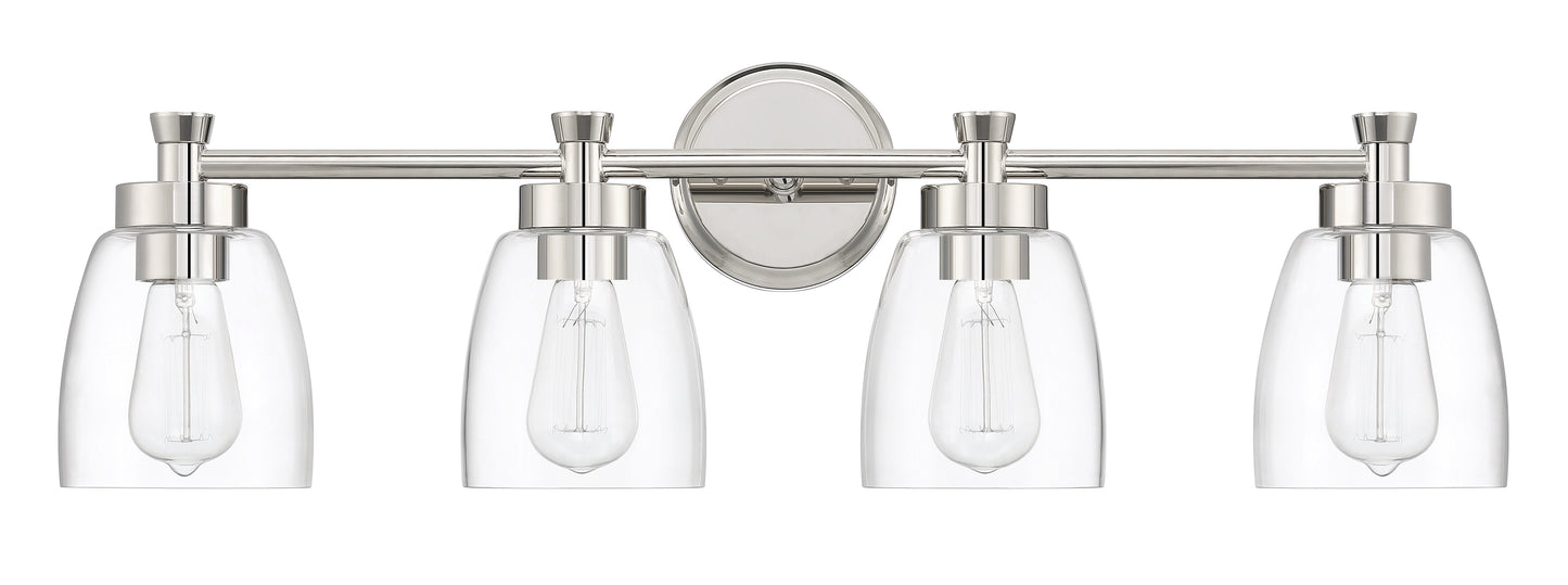 12730PLN4 - Henning 4 Light 30" Wide Vanity Light - Polished Nickel