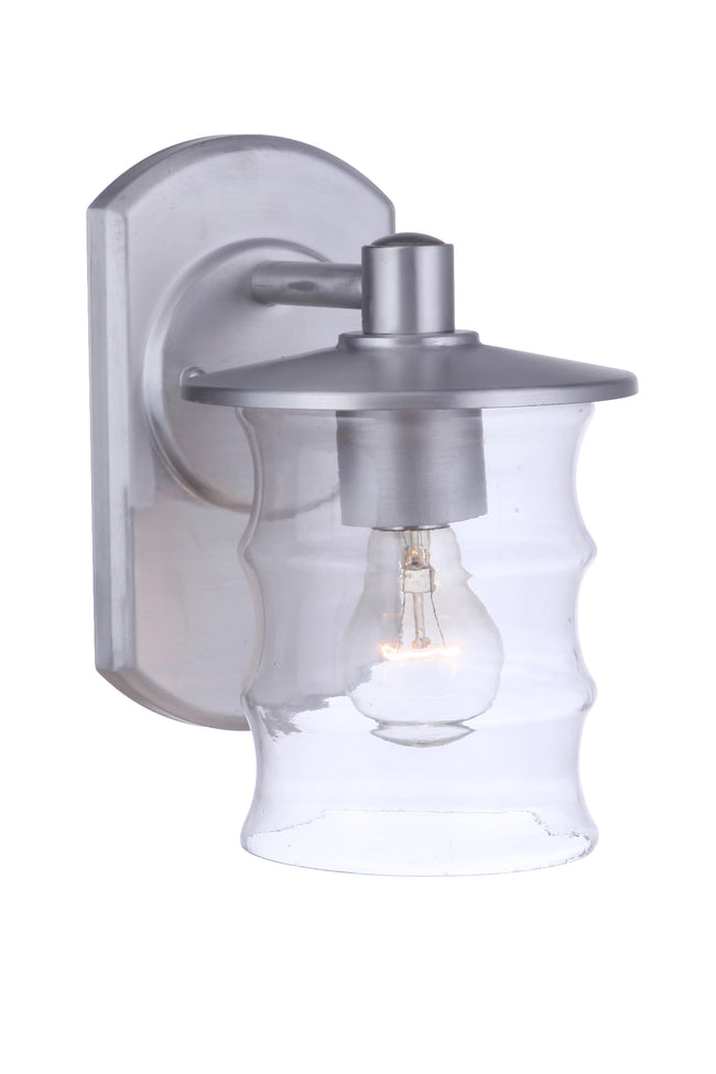 ZA3614-SA - Canon 1 Light 10" High Outdoor Wall Lantern - Satin Aluminum