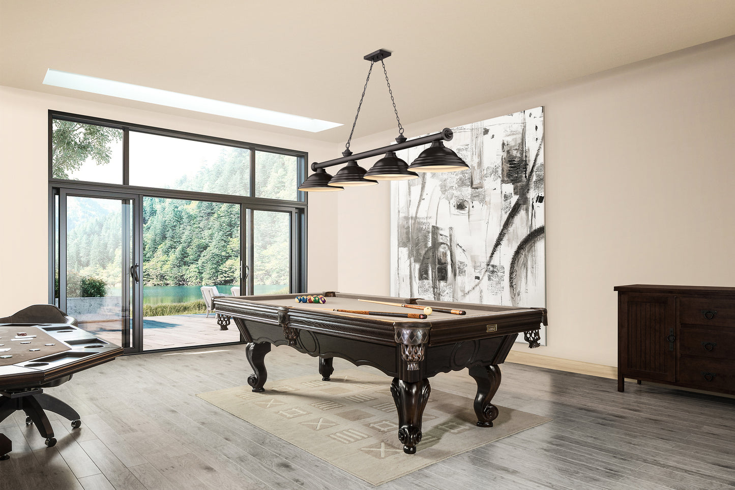 2306-4BRZ-SBRZ - Cordon 4 Light 82" Billiard - Bronze