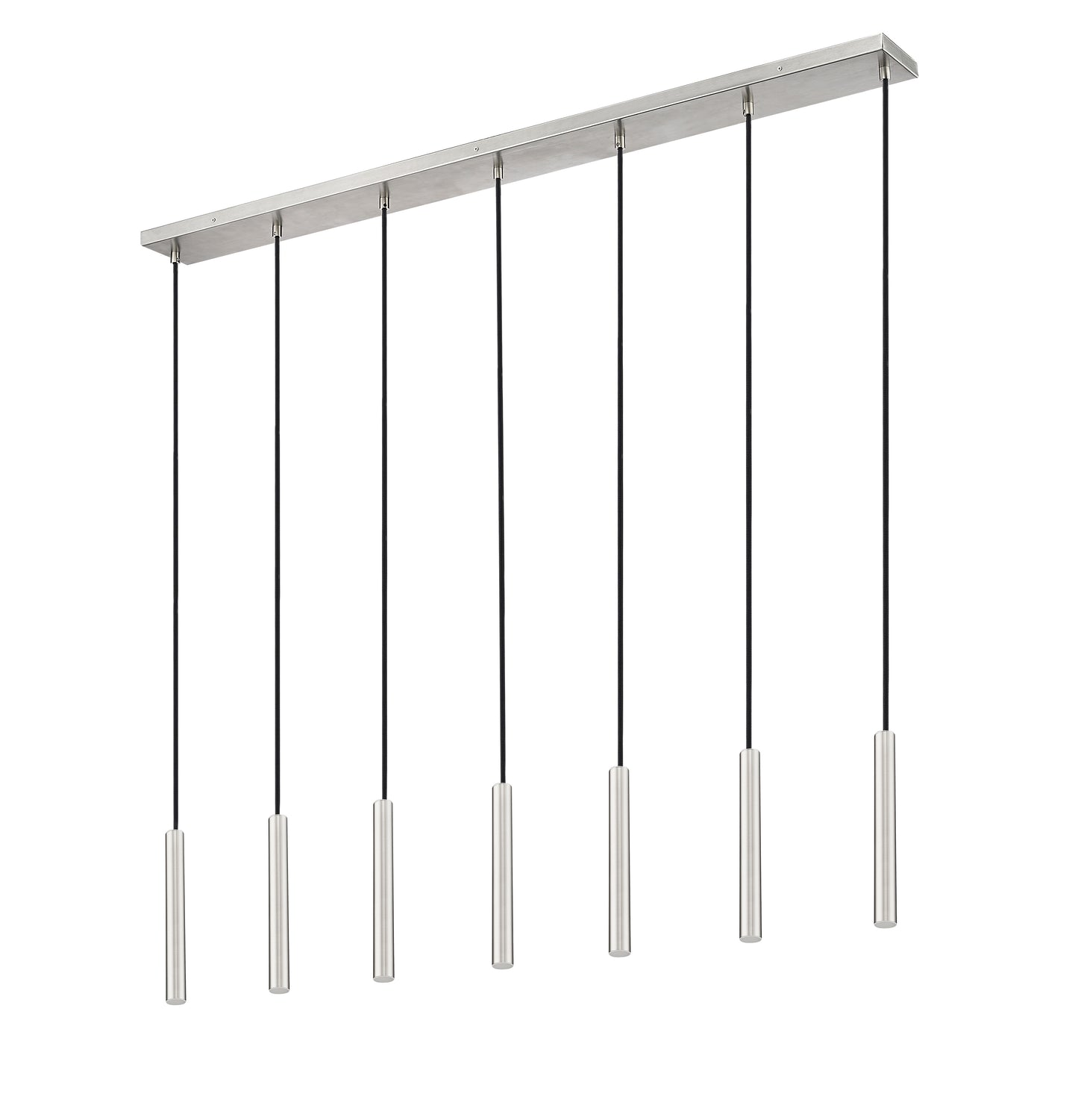919MP12-7L-BN-LED - Forest 7 Light Linear 54" Chandelier - Brushed Nickel