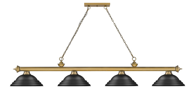 2306-4RB-SMB - Cordon 4 Light 82" Billiard - Rubbed Brass