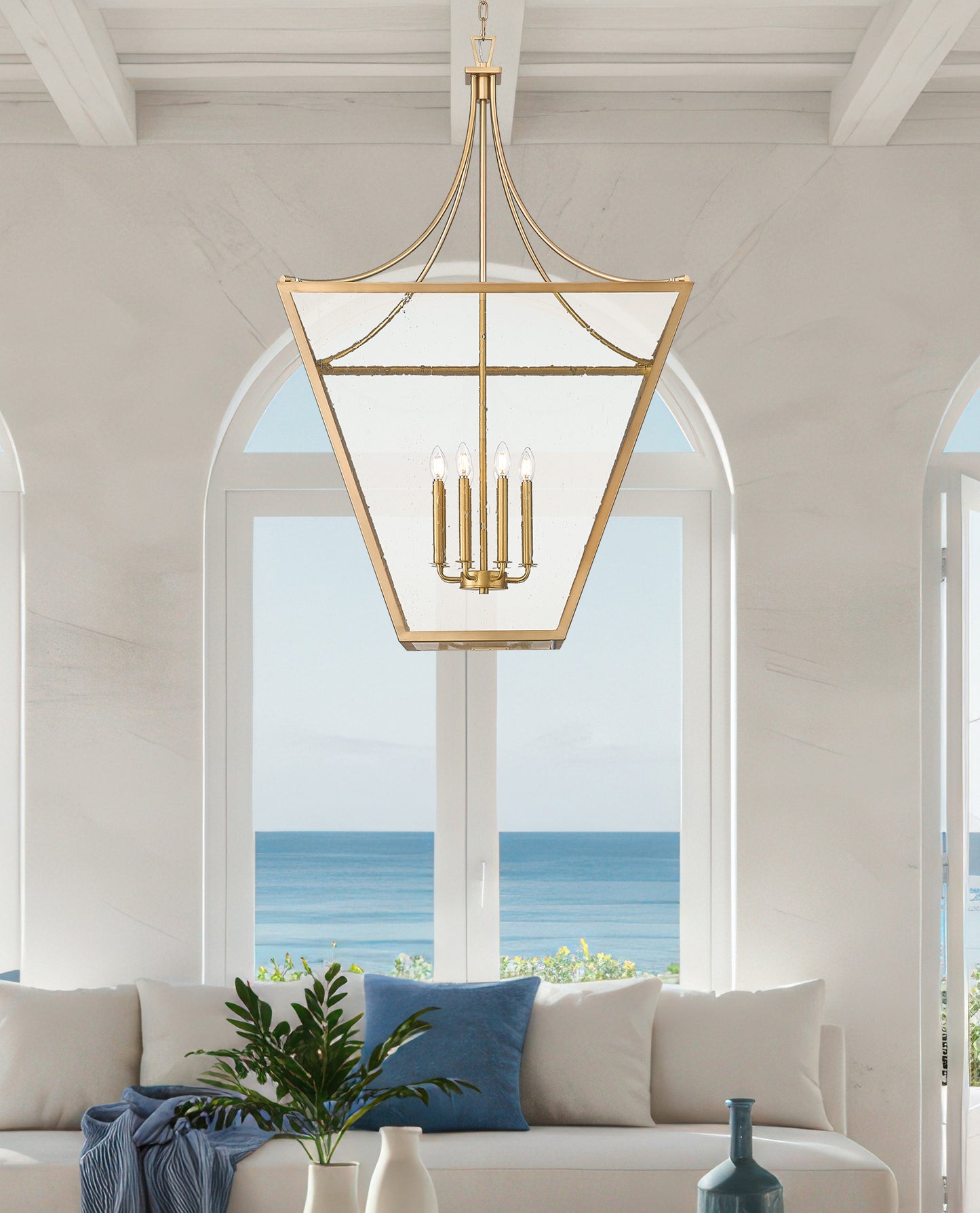 1961-8RB - Montalcino 8 Light 32" Chandelier - Rubbed Brass