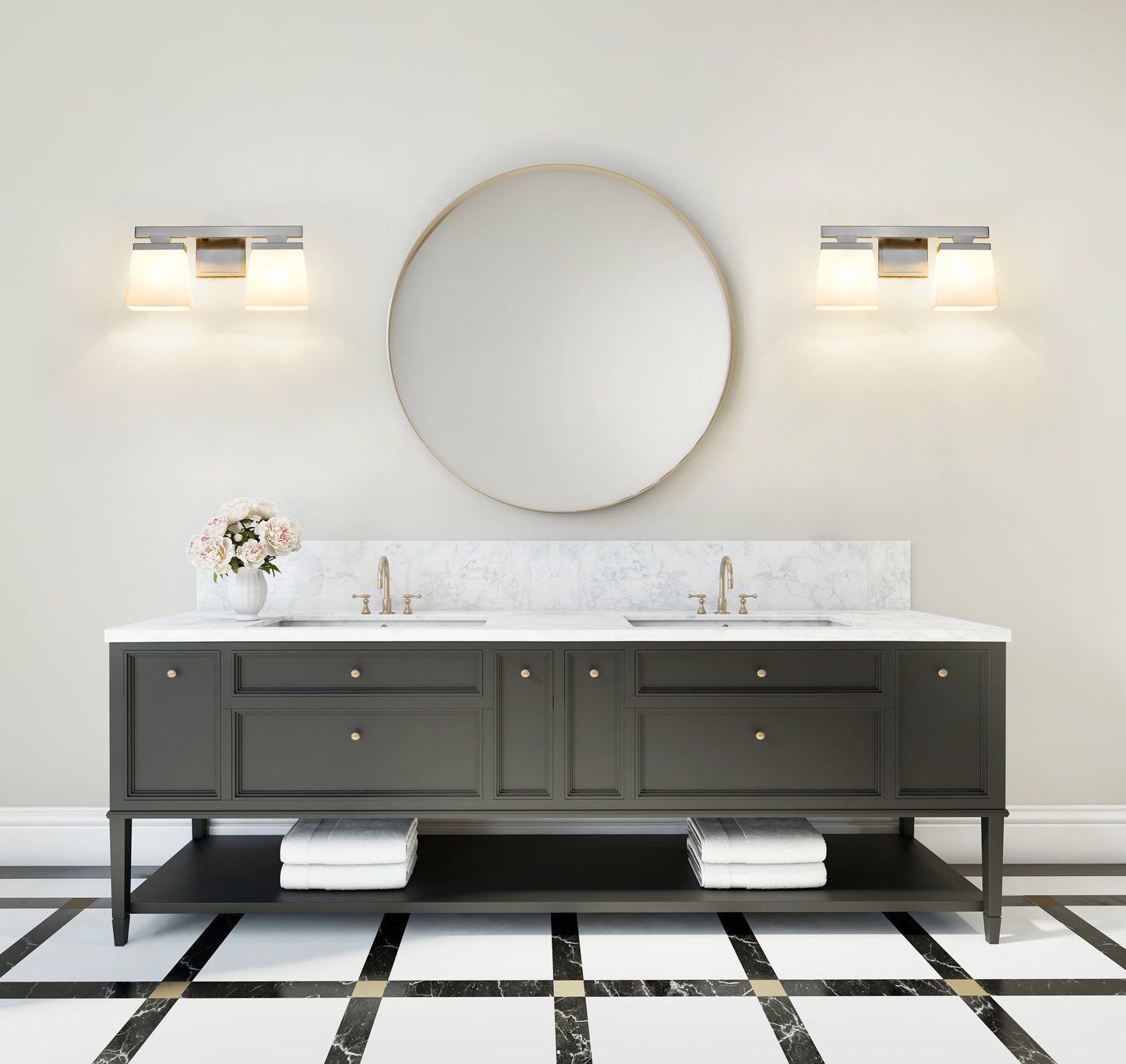 1937-2V-BN - Astor 2 Light 16" Vanity - Brushed Nickel