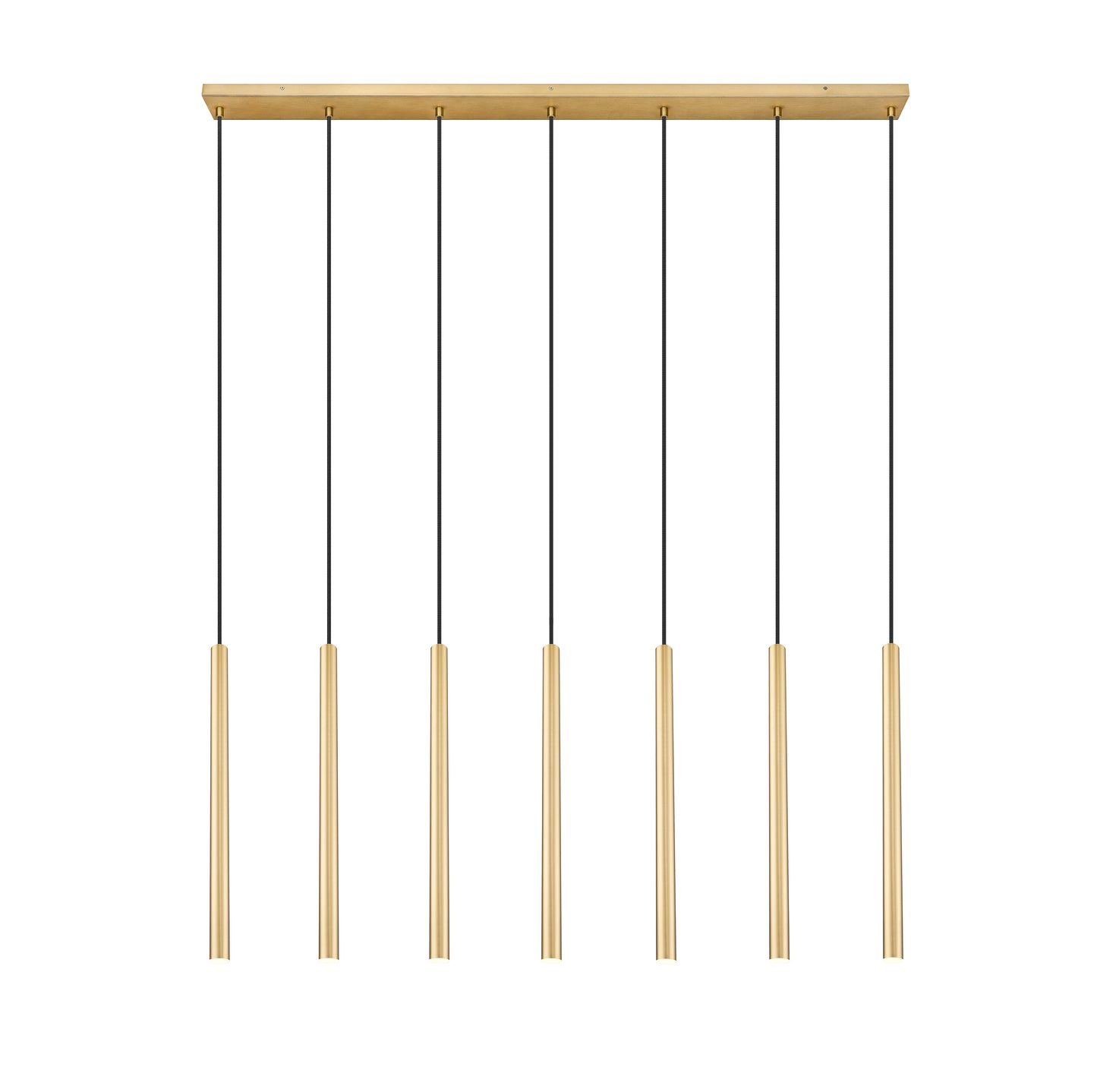 919MP24-7L-MGLD-LED - Forest 7 Light Linear 54" Chandelier - Modern Gold