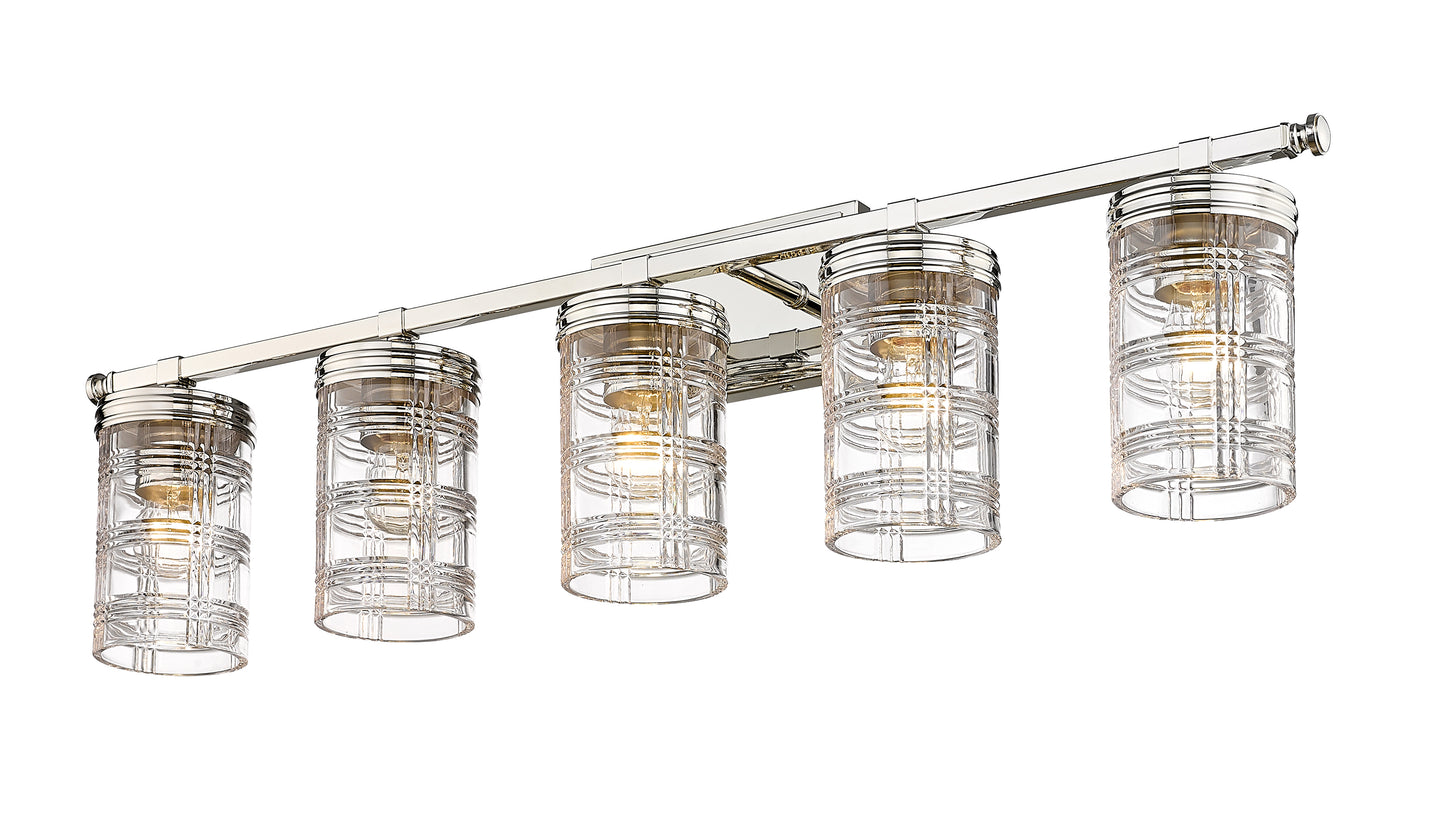 344-5V-PN - Archer 5 Light 38" Vanity - Polished Nickel