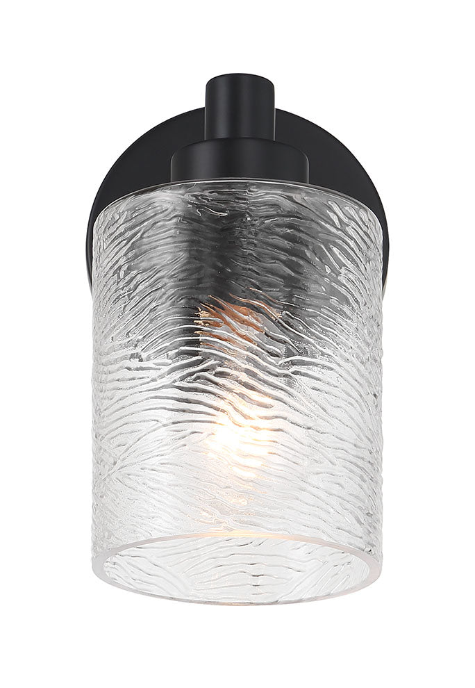 60201-FB - Lyndsey 1 Light 9" High Wall Sconce - Flat Black