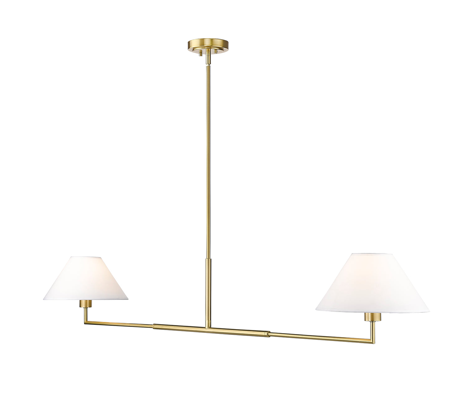 744-62L-LG - Leila 2 Light 12" Chandelier - Luxe Gold