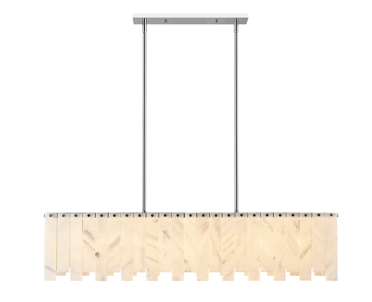 345-49L-PN - Viviana 7 Light Linear 49" Chandelier - Polished Nickel