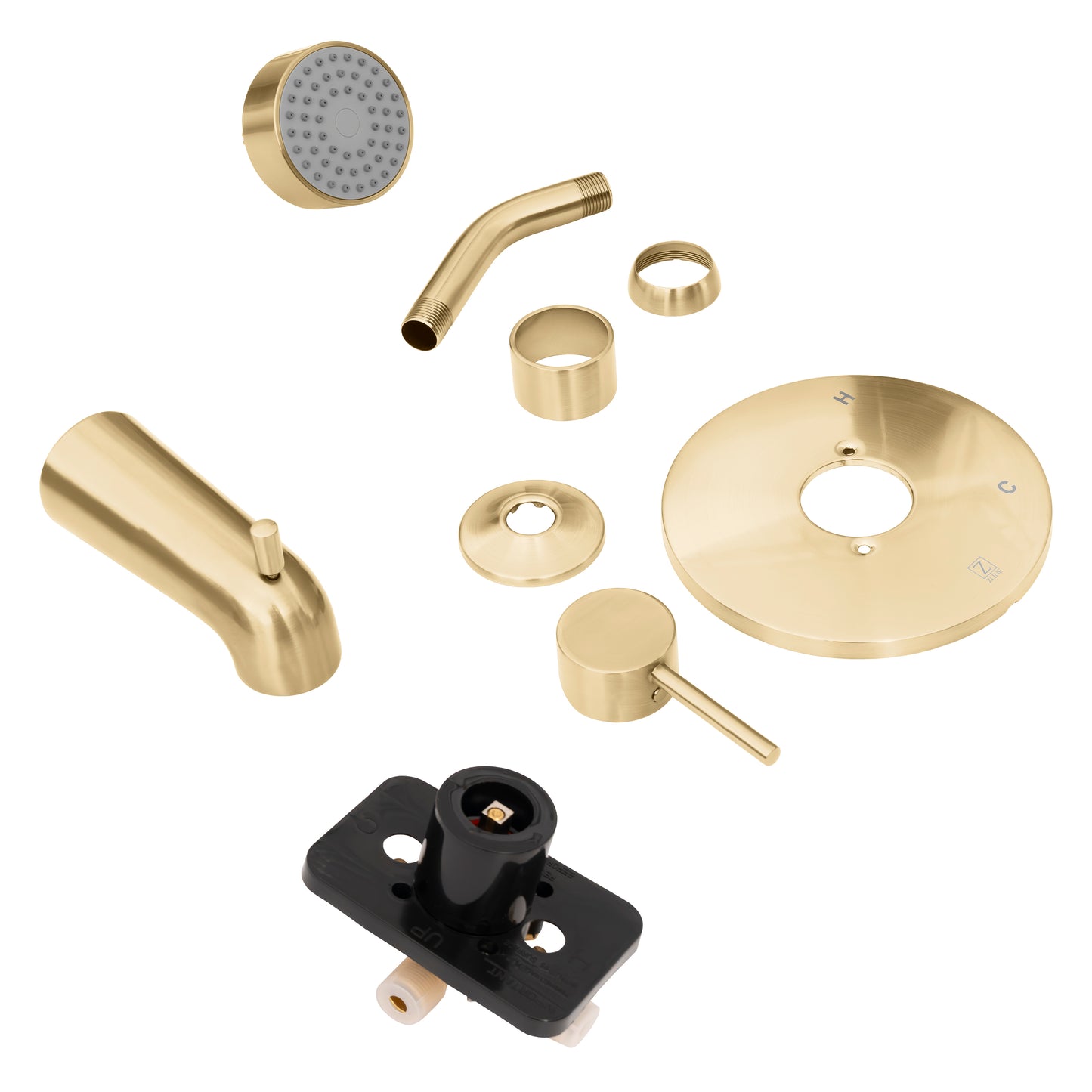 RBCN1-SHS-CB - Rubicon Elegant Shower System in Champagne Bronze