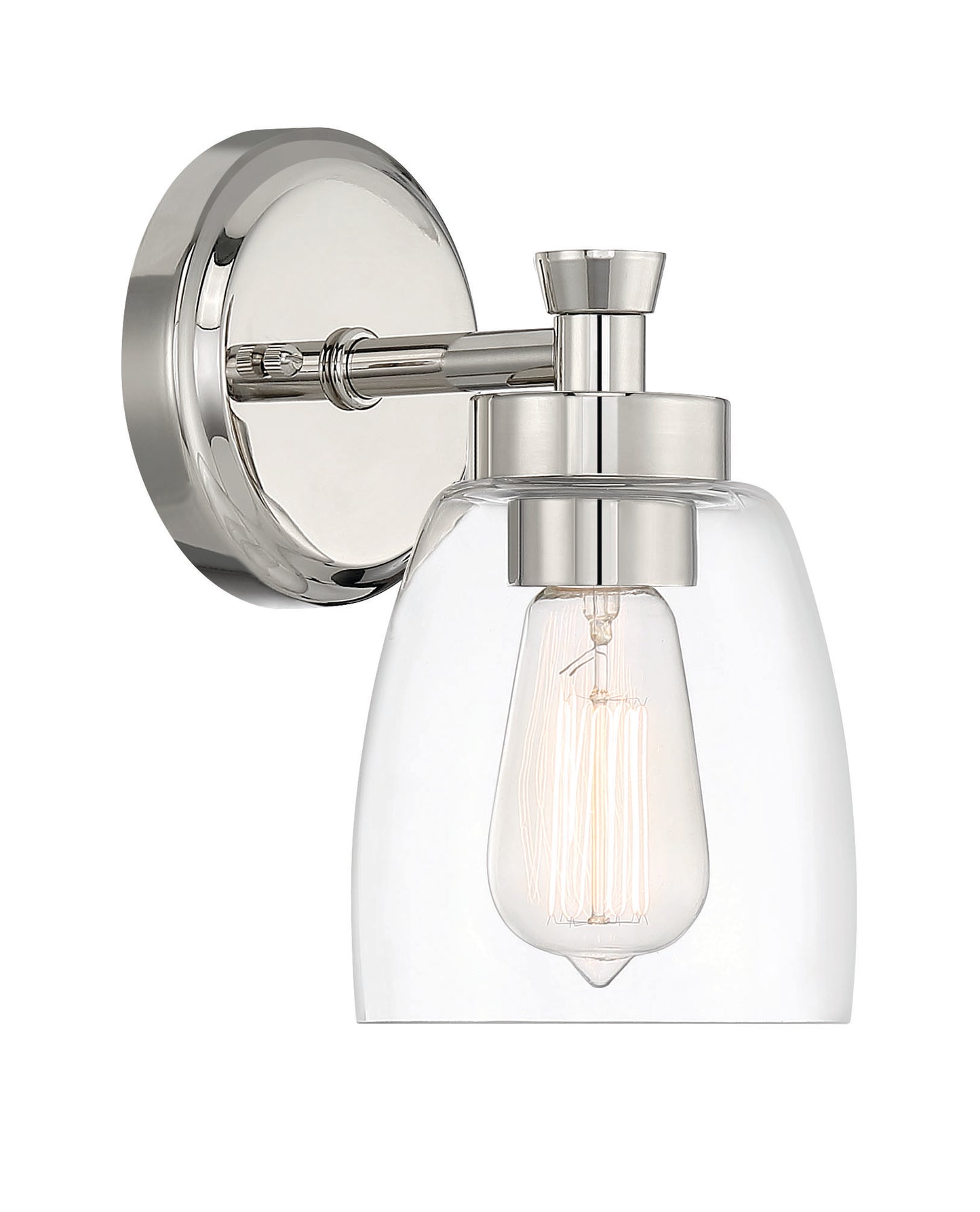 12705PLN1 - Henning 1 Light 9.25" High Wall Sconce - Polished Nickel