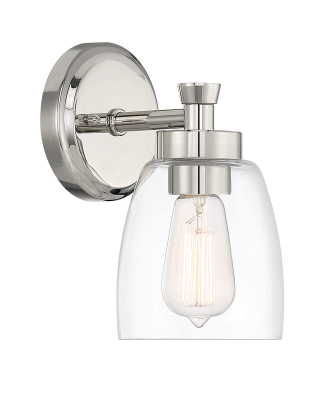 12705PLN1 - Henning 1 Light 9.25" High Wall Sconce - Polished Nickel