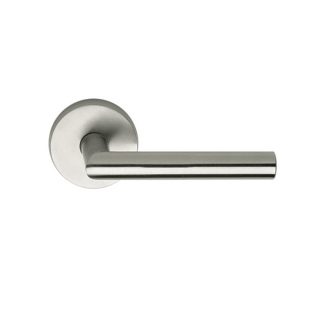 12/0.SD32 - Single Dummy Angle - Right Handed Lever - Plain Rosette - Polished Stainless Steel