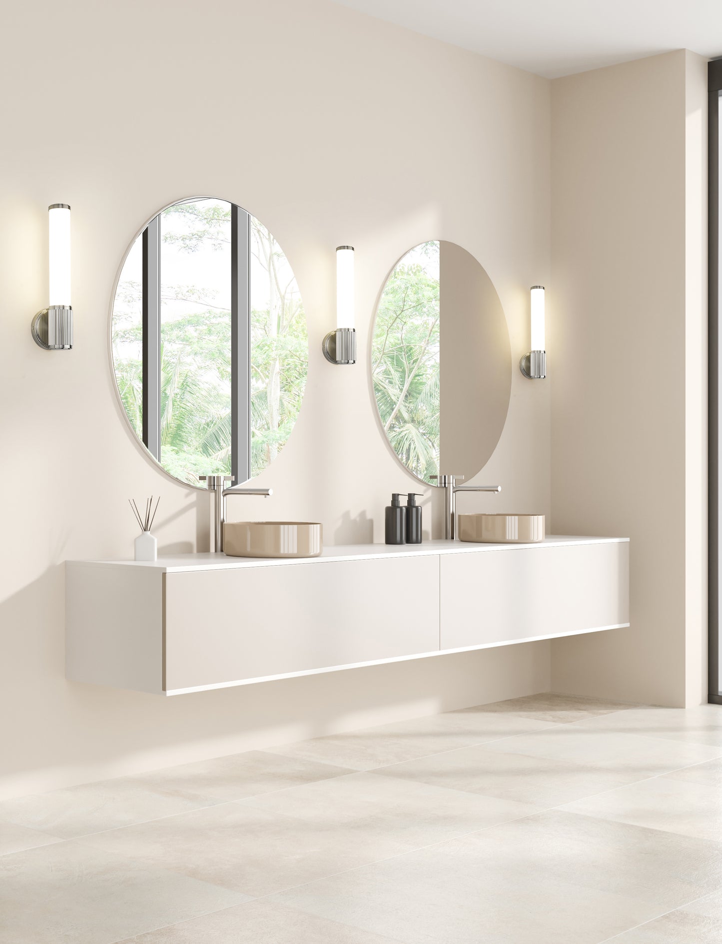 1021-1S-BN-LED - Solange 1 Light Wall 16" Sconce - Brushed Nickel