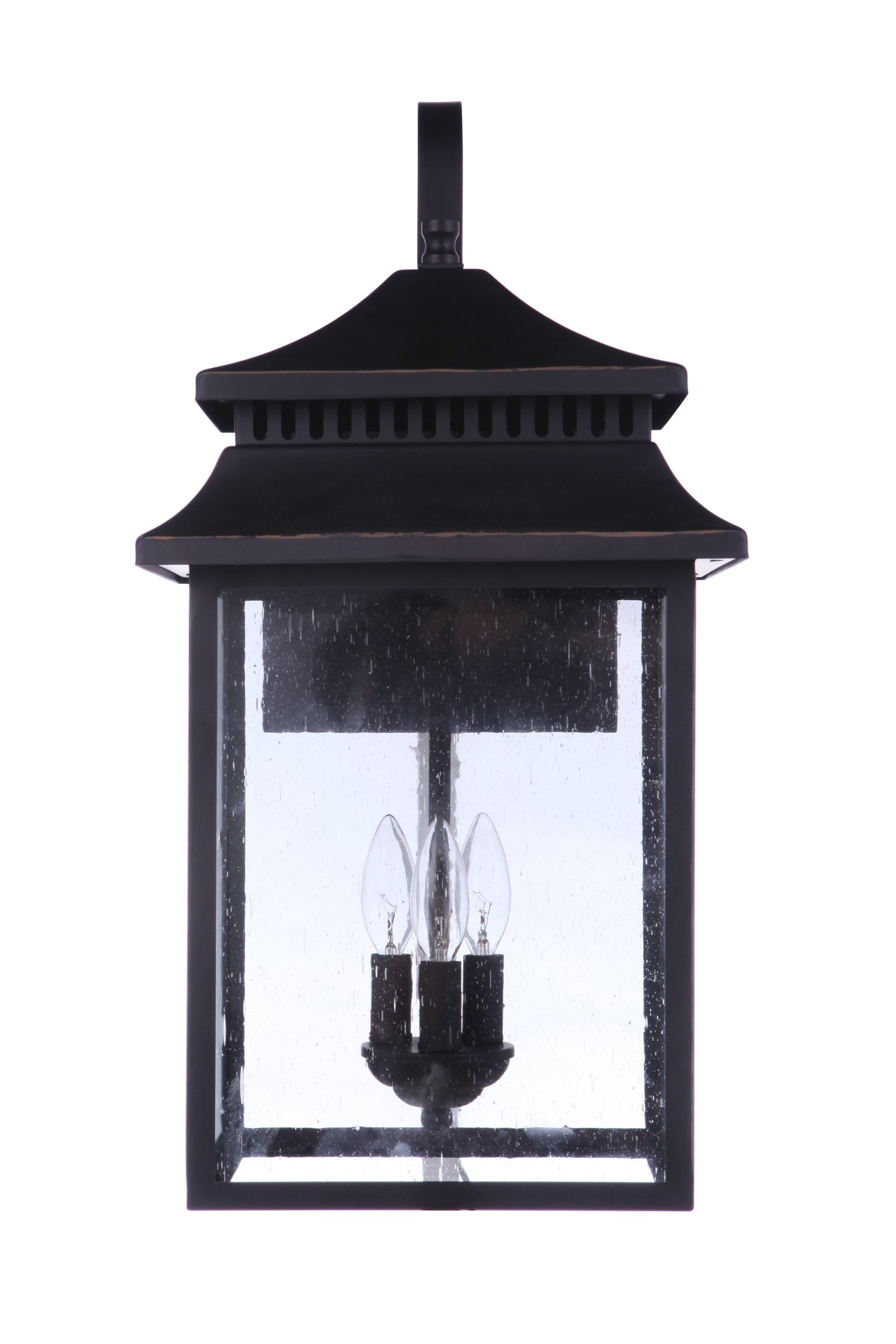 ZA3134-DBG - Crossbend 3 Light 24" High Outdoor Wall Lantern - Dark Bronze Gilded