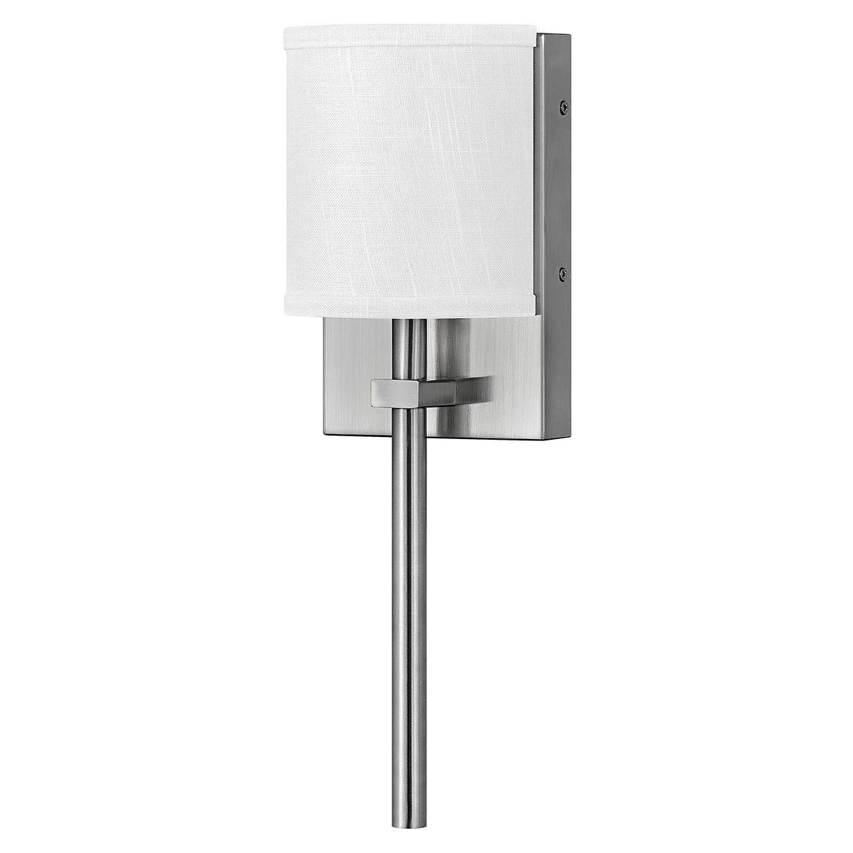 Hinkley 41010 - Avenue 6" Wide LED 1 Light Wall Sconce with White Linen Shade