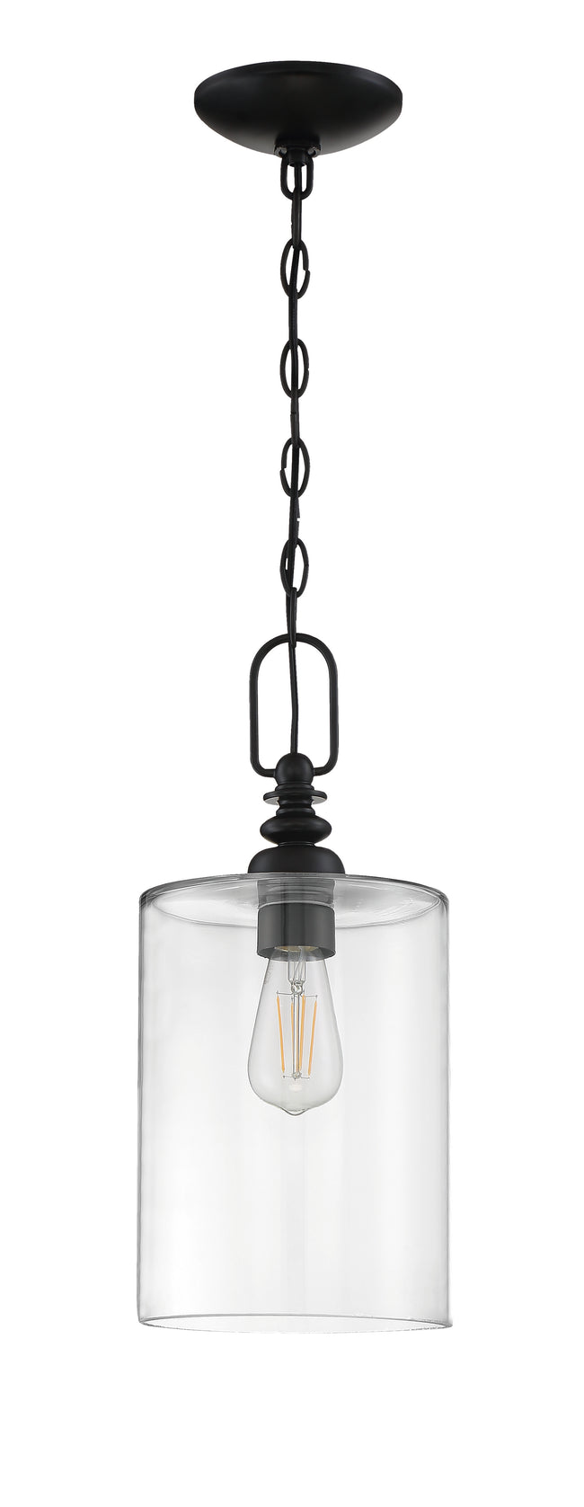 49891-FB-C - Dardyn 1 Light 7.5" Wide Mini Pendant - Flat Black