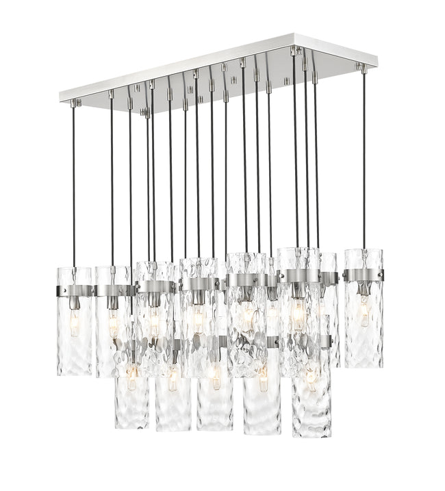 7002P5-17L-BN - Fontaine 17 Light Linear 44" Chandelier - Brushed Nickel