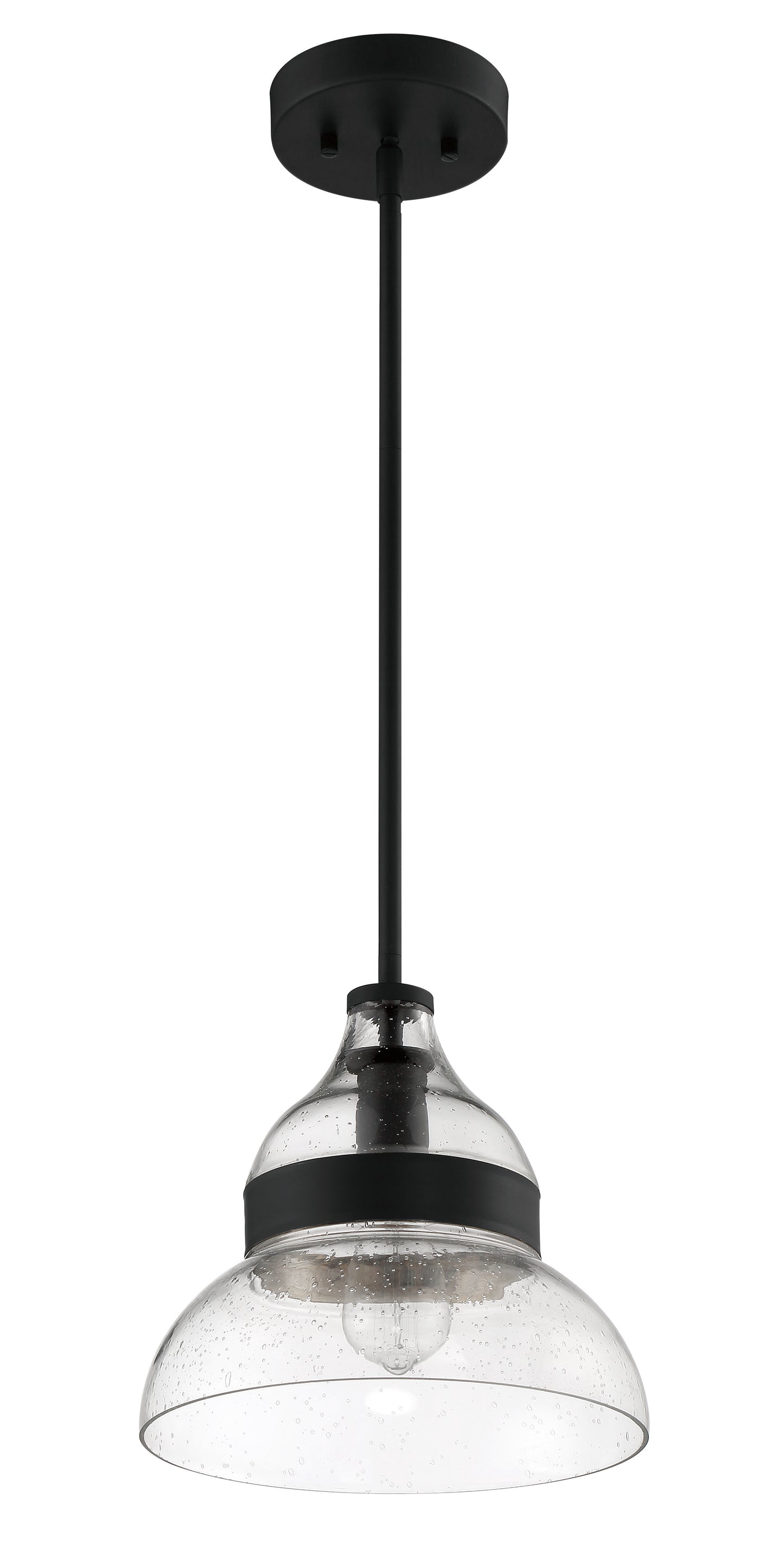 P960FB1 - Pendant 1 Light 10.5" Wide Mini Pendant - Flat Black