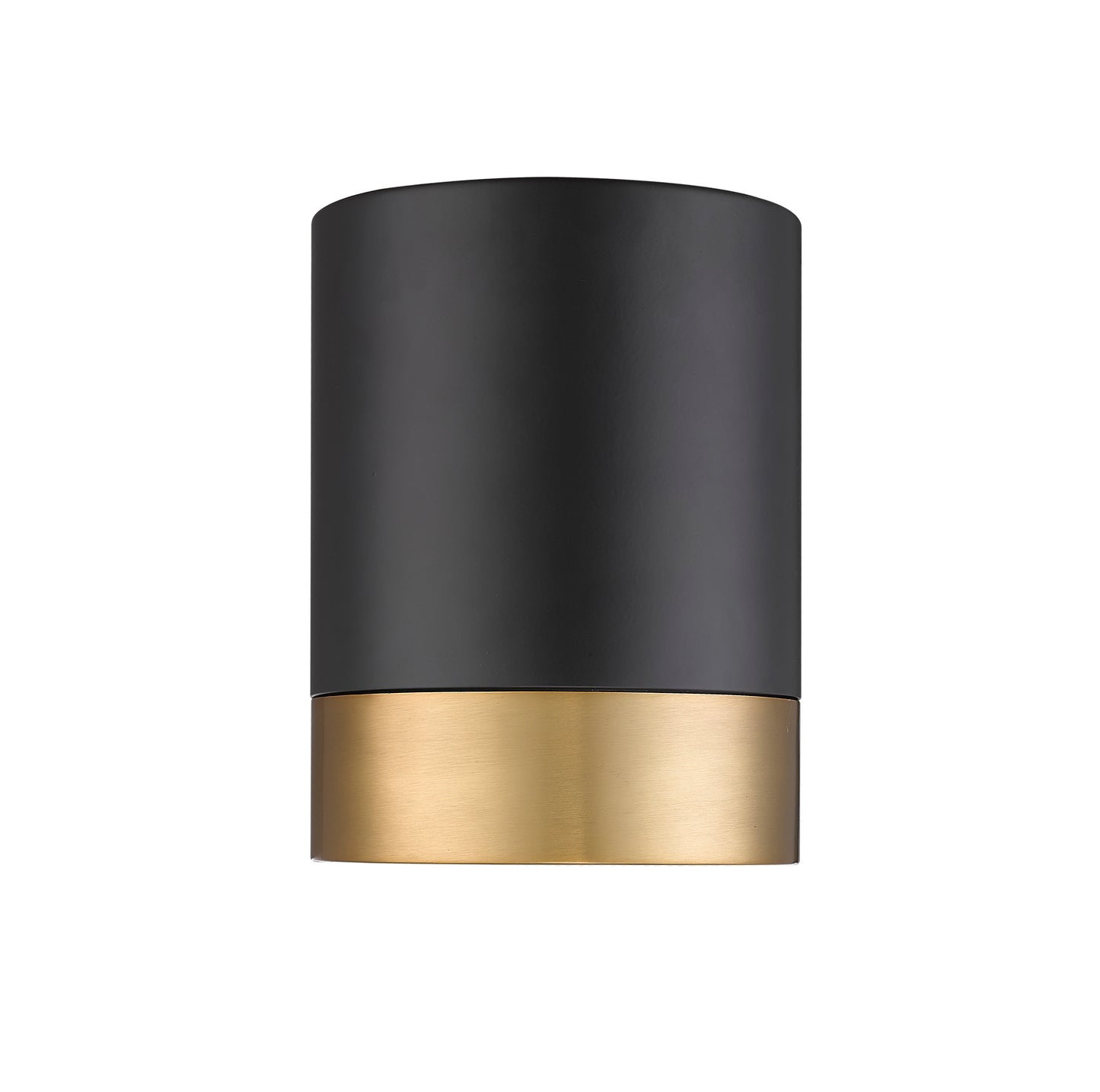 1006F6-MB-MGLD-LED - Algar 1 Light Flush 6" Mount - Matte Black / Modern Gold